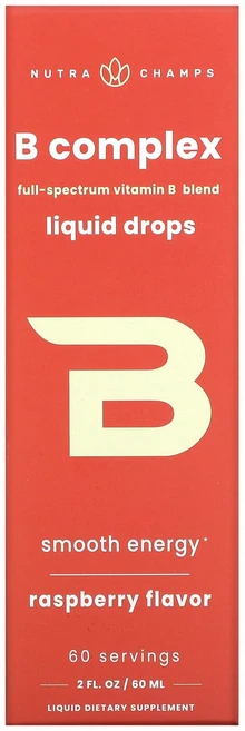 NutraChamps B 컴플렉스 라즈베리 60ml 2fl oz, 1개 - 쿠팡
