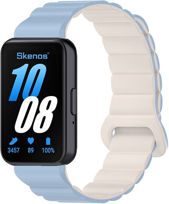 SKENOS 실리콘 마그네틱 스트랩 엠보싱 스포츠, 스카이블루(연베이지), 1개