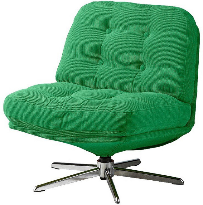 IKEA DYVLINGE 旋轉扶手椅 復古單人沙發椅, 綠色 請先商品諮詢請勿直接下單, 1件