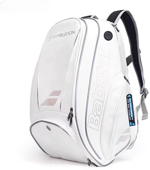 테니스 가방 전문 배드민턴 가방 윔블던 기념판 남녀 공용 라켓 가방 방수 백팩 백금 1개
