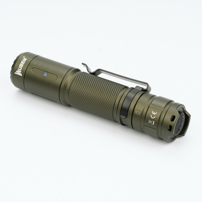 WUBEN C3 強光 LED 戰術手電筒 - 1200流明 18650 電池 USB-C 充電 高CP值, 1個, C3-軍綠 戰術手電筒(原廠5年保固)