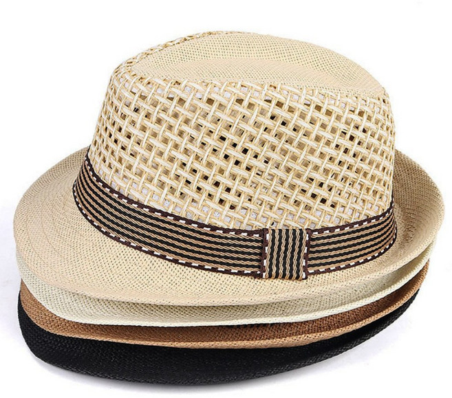 남성 여름 메쉬 중절모 페도라 신사모자 파나마햇 째즈 망사 밀짚 중년 모자