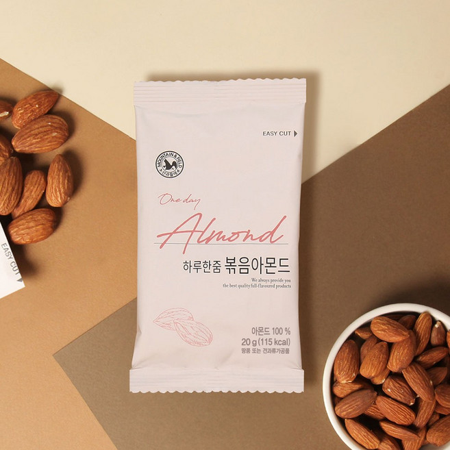 산과들에 25년산 햇 견과류 하루 한줌 아몬드, 100개