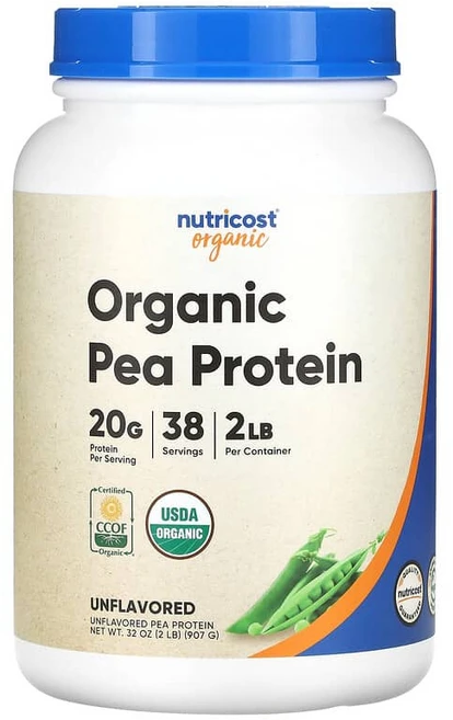 뉴트리코스트 유기농 완두콩 단백질 무맛 907g(2lb) NCS-67051, 1개, 907g - 쿠팡