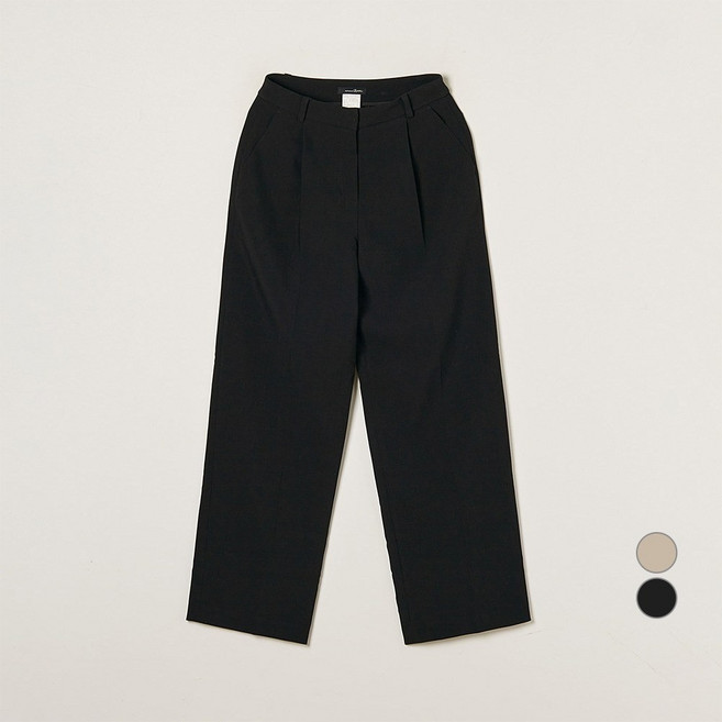 로엠 여성용 턱 세미와이드 슬랙스