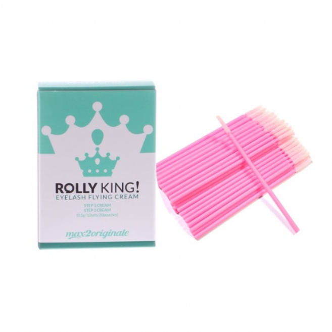 [무료배송]롤리킹 속눈썹펌 속눈썹펌제 1제 2제+마이크로브러쉬 속눈썹파마, 1개