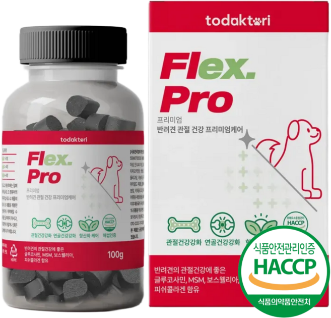 토닥토리 강아지 관절 영양제 관절건강 슬개골 연골관리 간식형 전견종, 1개, 뼈/관절강화, 100정