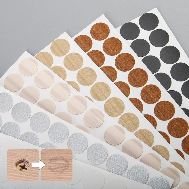 못 자국 나사 구멍 피스 커버 벽지 보수 스티커 40피스, 22.3C-10