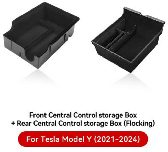 테슬라 모델 3 하이랜드 2026 모델 Y 주니퍼 2021-2026 센터 암레스트 숨겨진 보관함 컵 홀더 콘솔 정리함 액세서리용, 1)2021-2024 MY 2PCS