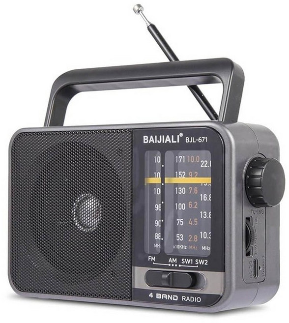 가정용 고성능 FM AM 라디오 BJL-671, black