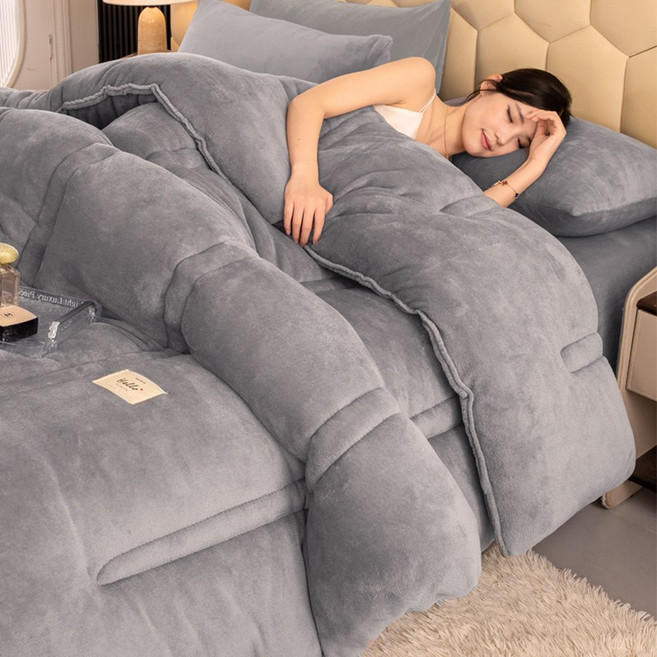 방일 두꺼운 이불 따뜻한 겨울이불 밀크 폴란넬 겨울 이불