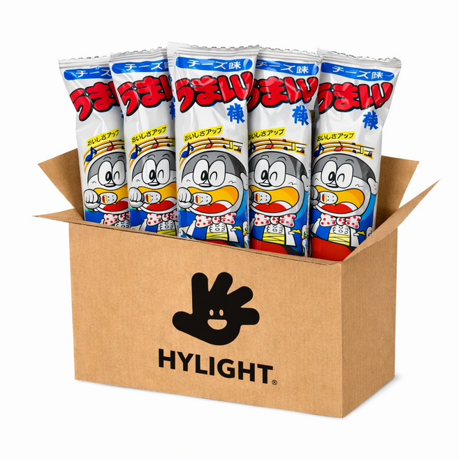 하이라이트 일본 간식 우마이봉 슈가러스크 막대과자 탕비실 행사 간식, 44개, 6g