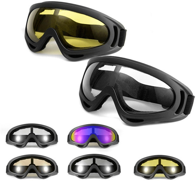발통마켓 오토바이 고글 스키 X400 스노우보드 스포츠 방풍 편광 미러 선글라서 자전거, X400고글(옐로우)1P, 1개