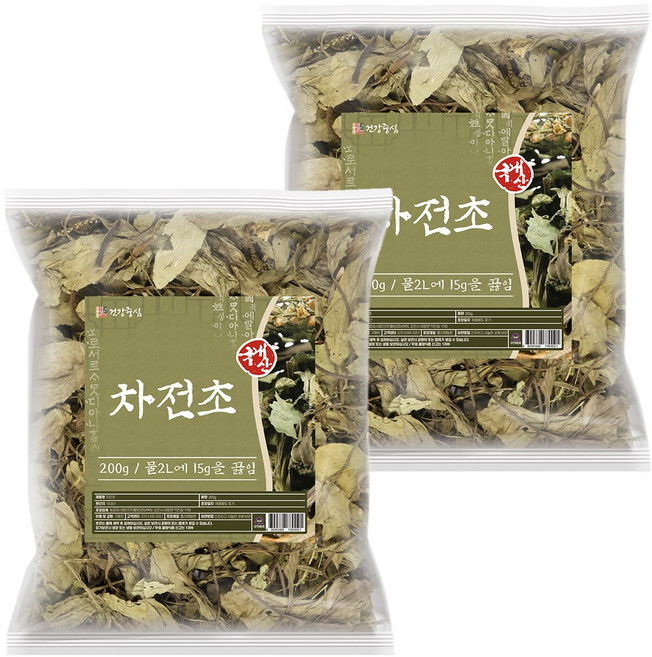 건강중심 국산 차전초 질경이 차 200g, 2개