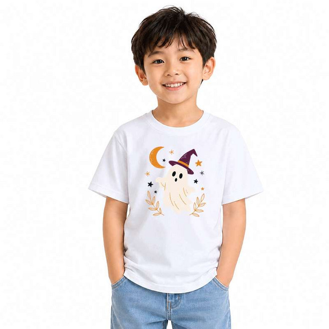 狂小孩 WILD KID 兒童短袖上衣 純棉可愛幽靈萬聖節圖案
