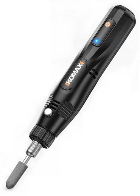 KOMAX 小型雕刻機，五檔調速設計，適用於玉石打磨、木雕與金屬切割，配備多種配件滿足多樣化創作需求, 1個
