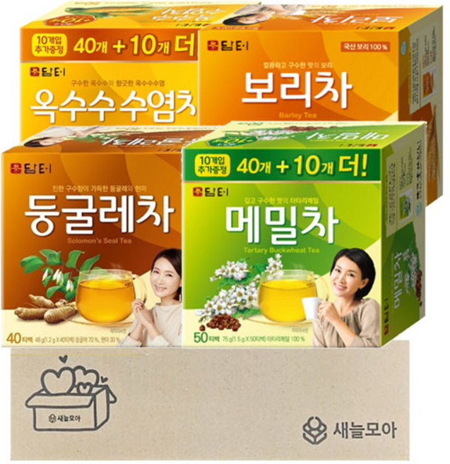 담터차 4종 190T(둥글레차 40+메밀차 50+옥수수수염차 50+보리차 50), 1개