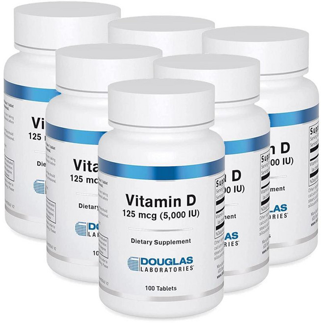 더글라스랩 비타민D 125mcg 5000IU Douglas Laboratories Vitamin D, 6개, 100정