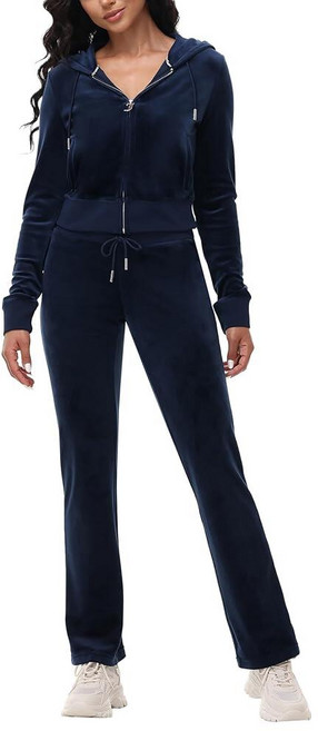 Juicy Couture 여성용 C 솔리드 클래식 쥬시 후디 백 블링 리갈 블루 XS