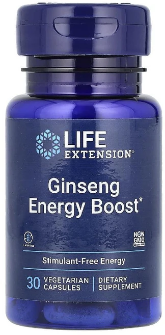 라이프 익스텐션 Ginseng Energy Boost 인삼 에너지 부스트 30 Vegetarian Capsules, 1개, 30정 - 쿠팡