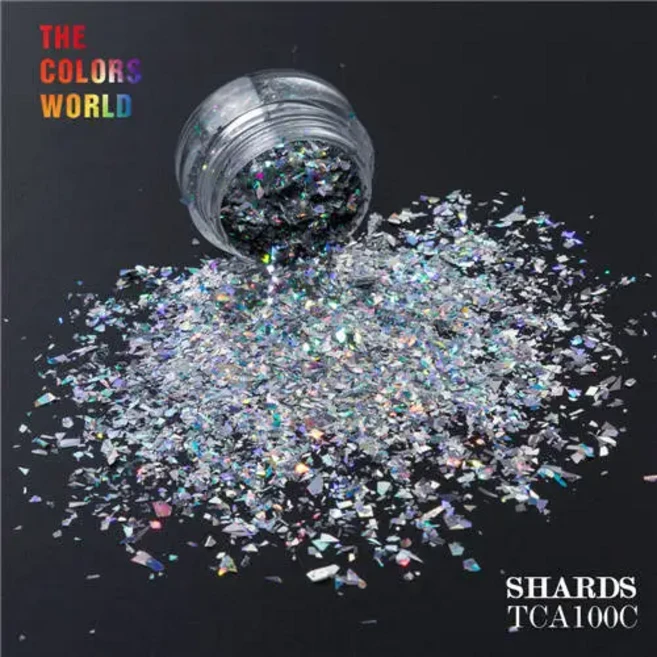 TCT-153 무지개 빛깔 색 마일라 샤드 불규칙 조각 글리터 네일 아트 젤 메이크업 DIY 수동 공예 장식, 14 TCA100C  200g