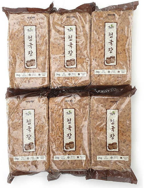 새마원 아리랑식품 청국장 2kg 냄새없는 착한 업소용, 6개