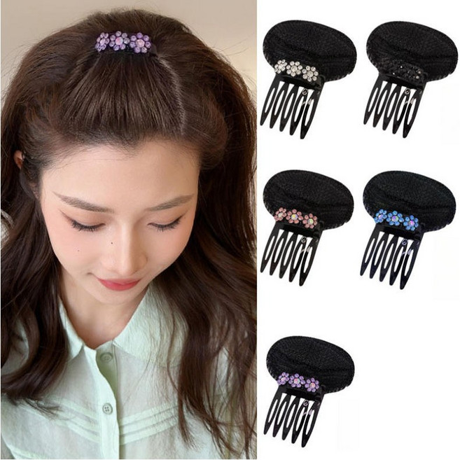 ZMBIRD 5종세트 여성 큐빅 헤어빗핀 정수리 볼륨 N982