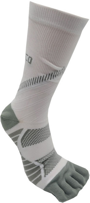 베룽코 웹삭스 패스터 크루 스포츠 마라톤 사이클 러닝 트레킹 골프 발가락 양말, 화이트, 1개