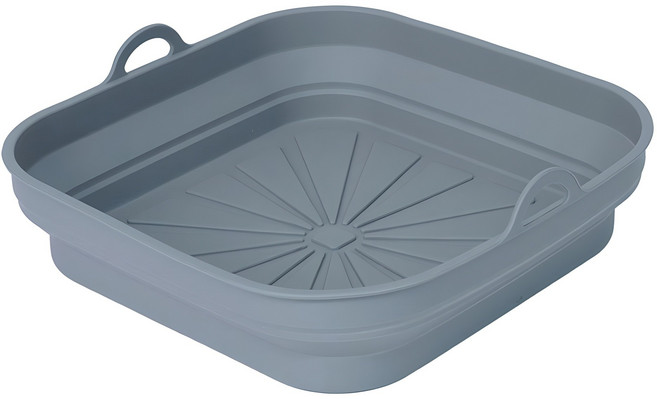 인블룸 접이식 실리콘 에어프라이어 용기, 그레이, 1개