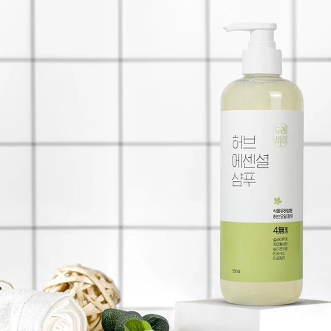 두레생협 허브에센셜샴푸, 2개, 500ml - 쿠팡