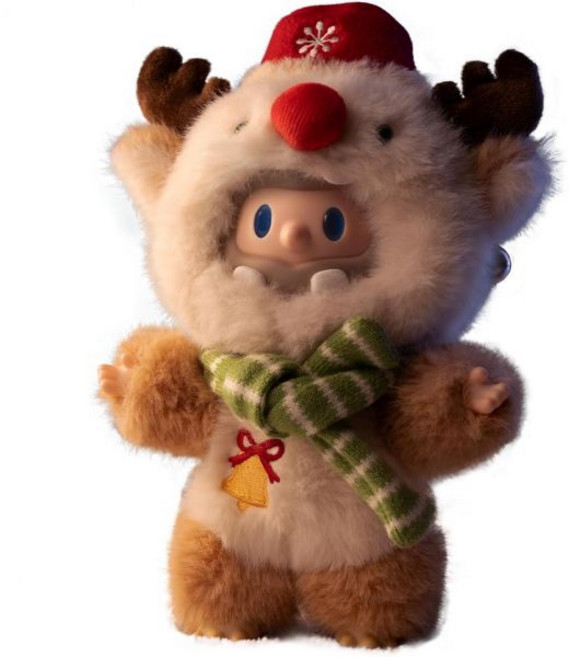 퍼리 루돌프 BOB 크리스마스 귀여운 플러스 행잉 카드 인형과 부드러운 패빅 액션 피규어 선물 모던 홈 데코 책상 액세서리를 위한 수집품 세트한정 품목, 04 03, 01 CHINA