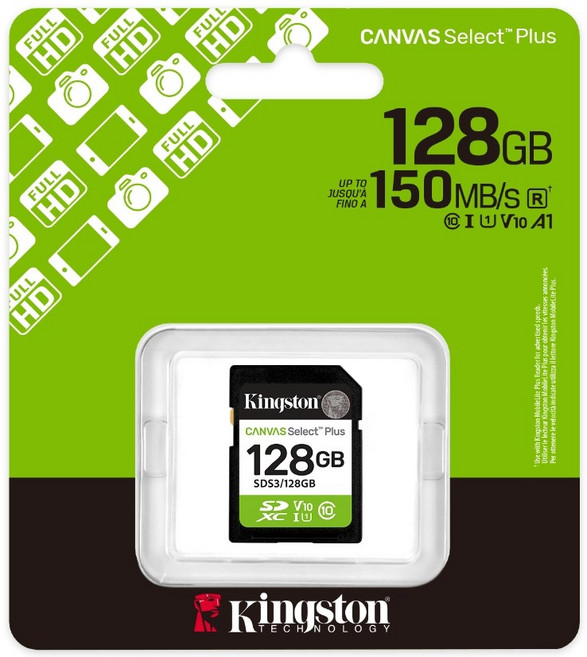 Kingston Canvas Select Plus SDXC 記憶卡 128GB 高速傳輸 代理商保固, 1個