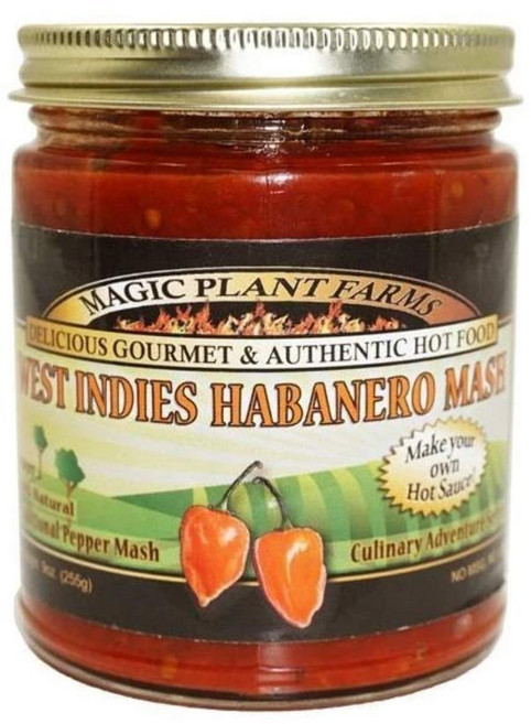 매쉬 서인도 제도 하바네로 고추 Red Habanero Pepper Mash by Magic Plant – 9 Oz Jar~ 200K SHUs - Versatile Hot Chil, 9온스, 1개