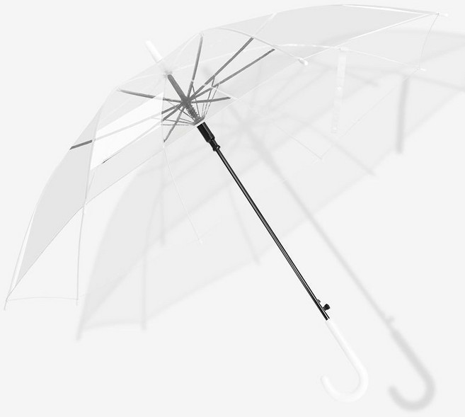 【無品牌】-透明雨傘大量一次性塑料雨傘自動透明傘長柄高顏值晴雨傘