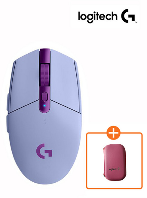 로지텍코리아 (정품) G304 LIGHTSPEED 무선 게이밍 마우스+마우스파우치, 라일락, G304 + 핑크 파우치