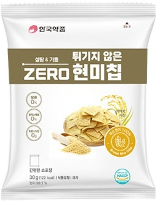 안국약품 튀기지 않은 ZERO 현미칩, 10개, 30g