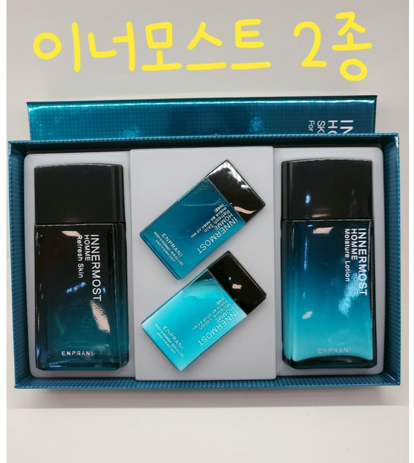 엔프라니 남성 이너모스트 2종 스킨+로션/ 보습/ 진정/ 촉촉, 1세트