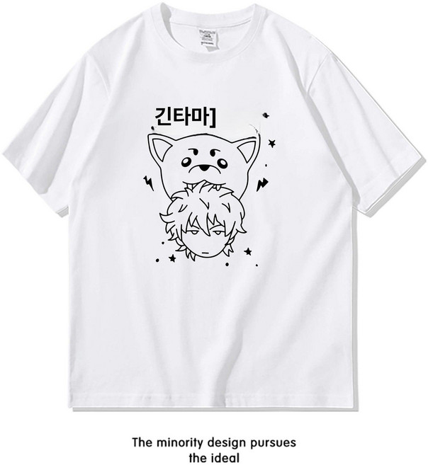 은혼 엘리자베스 얼굴 티 티셔츠 캐릭터 귀여운 반팔티