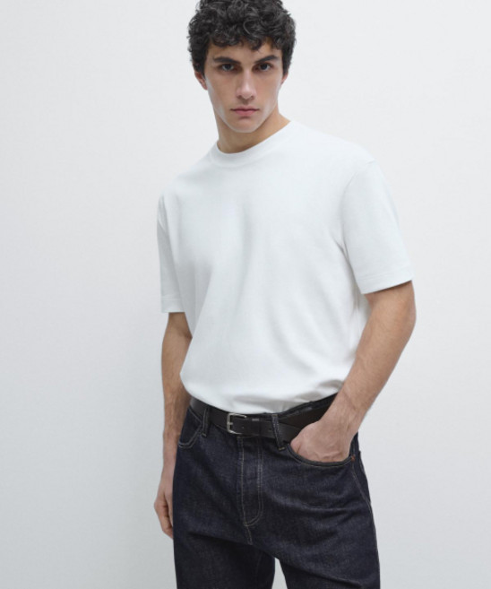 마시모두띠 MASSIMO DUTTI 100% 코튼 미디엄 웨이트 티셔츠 매장정품 217709