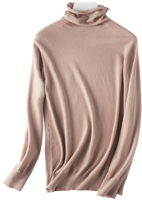 여성용 캐시미어 폴라니트 부드럽고 따뜻한 고급 목폴라 니트 T4066