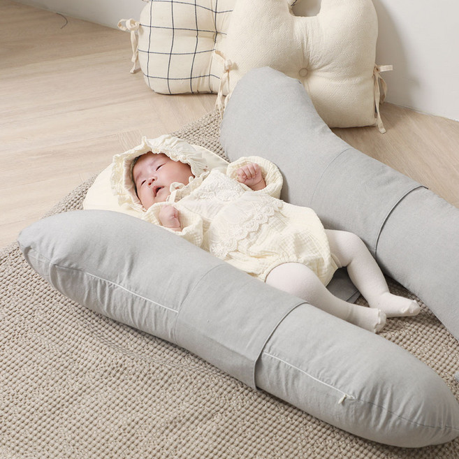 몽슈레뒤집기방지쿠션 아기바디필로우 신생아 유아필로우, 블루