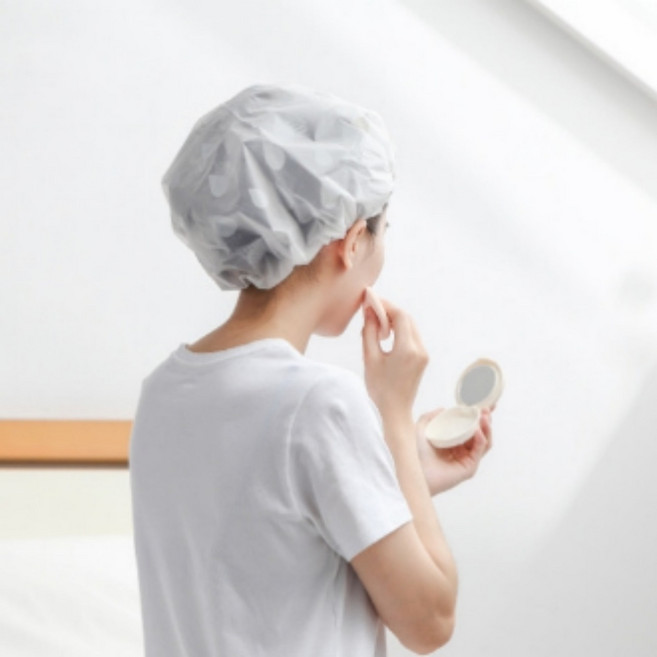 헤어캡 머리보호 목욕 샤워 방수 수영 물놀이 헤어 보호 캡, 1개