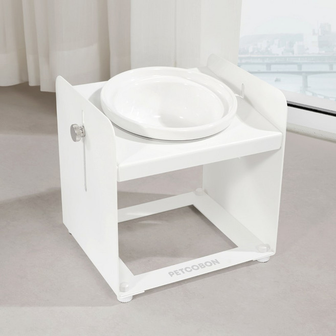 펫코본 스틸프레임 반려동물 식기 높이 각도 조절 1구, 1개, 1구 도자기 그릇S