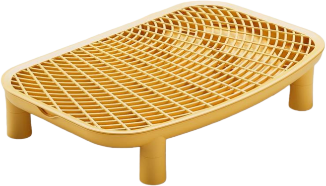 포프린츠펫 고양이 화장실매트 사막화방지 모래 발판, 노란색, 1개