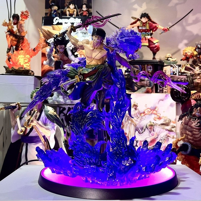 索隆公仔 燈座發光 BWFC 正版授權 航海王 GK 景品, 1個, 無燈版( 索隆版本1 ),含公仔（附正版原盒)