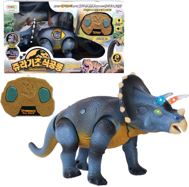 정경유통 쥬라기초식공룡 트리케라톱스 RC, 본품 + 리모콘, 1개