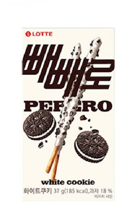 롯데 화이트 쿠키 빼빼로 낱개, 37g, 4개