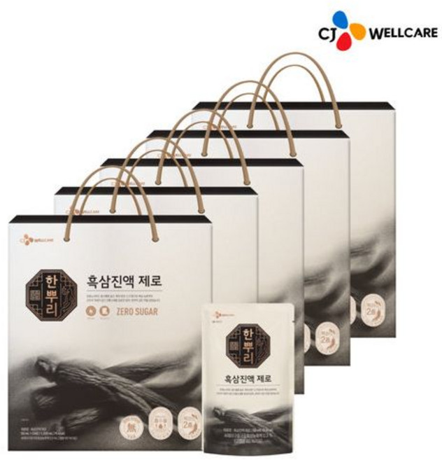 [CJ공식] 한뿌리 흑삼진액 제로 24포 5박스