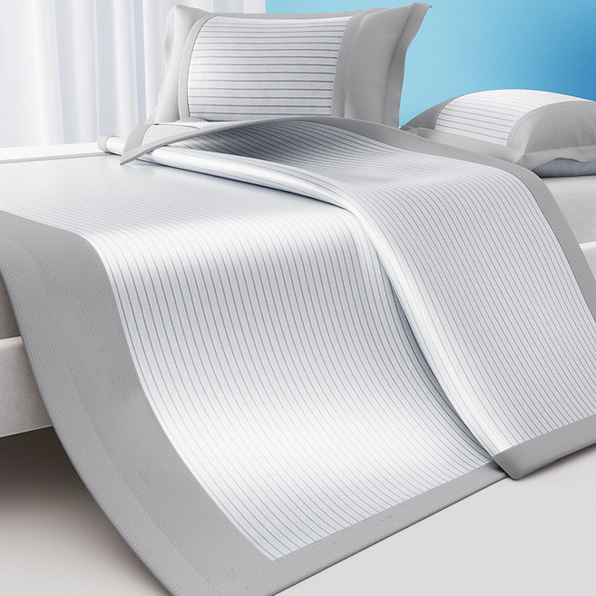 정싱 여름 대자리 시원한 접이식 돗자리 고급대자리 여름 아이스 돗자리 거실돗자리, 회색