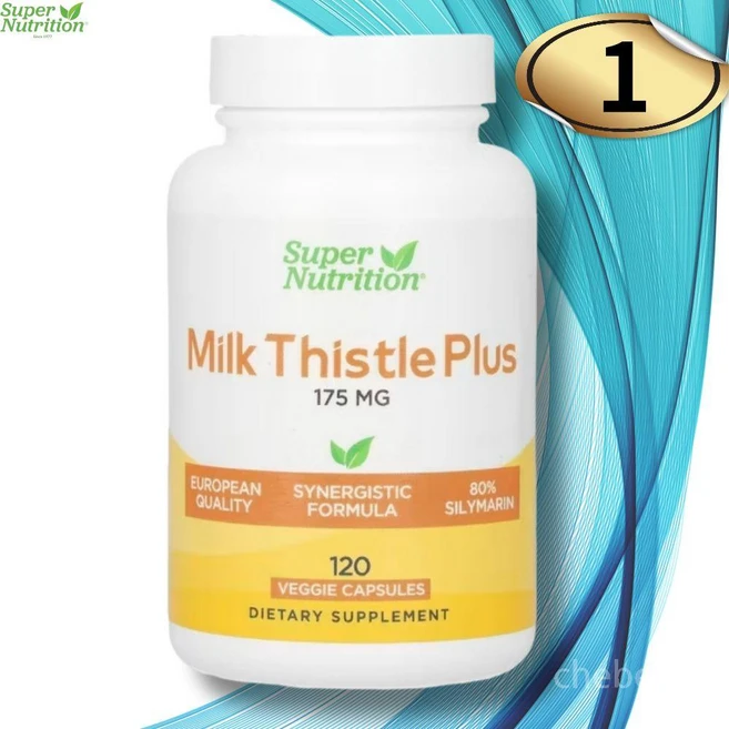 슈퍼뉴트리션 밀크씨슬 밀크시슬 실리마린 플러스 강황 175mg 120캡슐 1병, Super Nutrition 슈퍼 뉴트리션 밀크씨슬 터, 1개, 120정 - 쿠팡